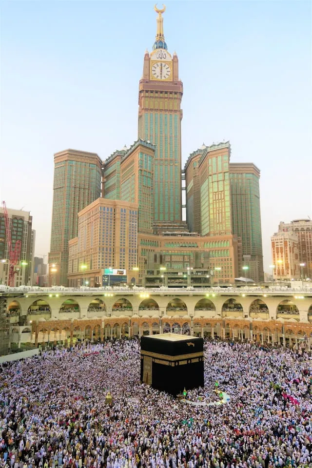 Kaaba and clock tower